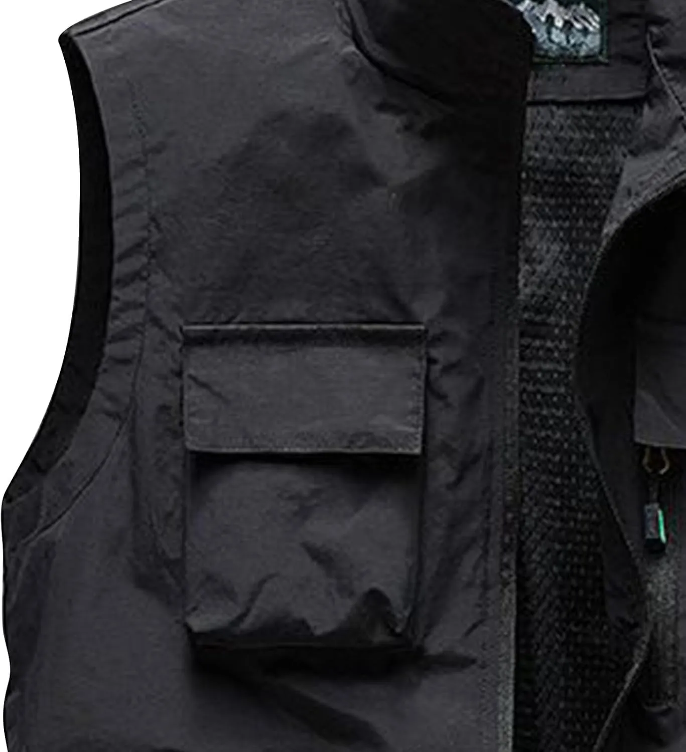 Men's Casual Lightweight Outdoor Vest Work Fish Photo Travel Vest Cargo Utility Vest Multi Pockets Sleeveless Jacket
