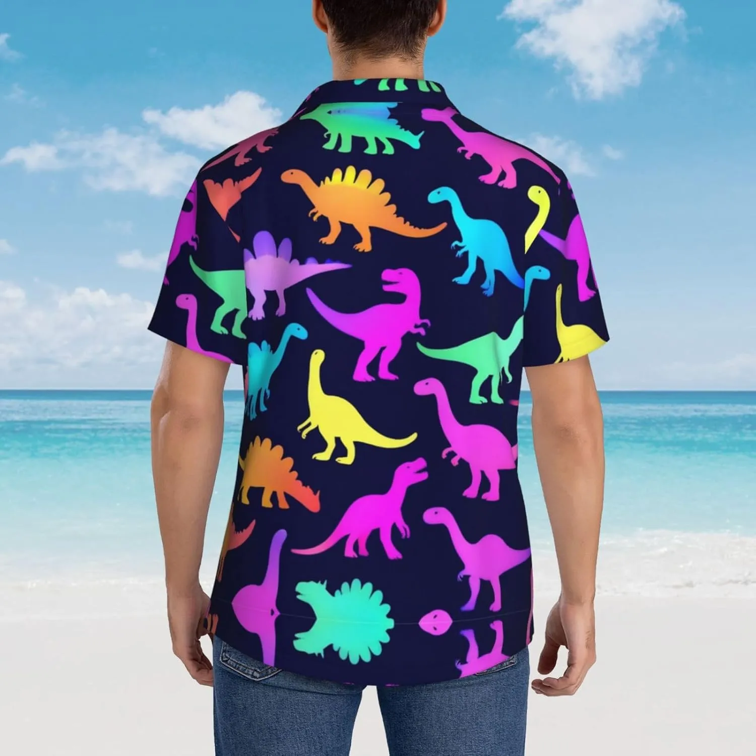 Men's Casual Linen Button Down Shirt Short Sleeve Beach Shirt