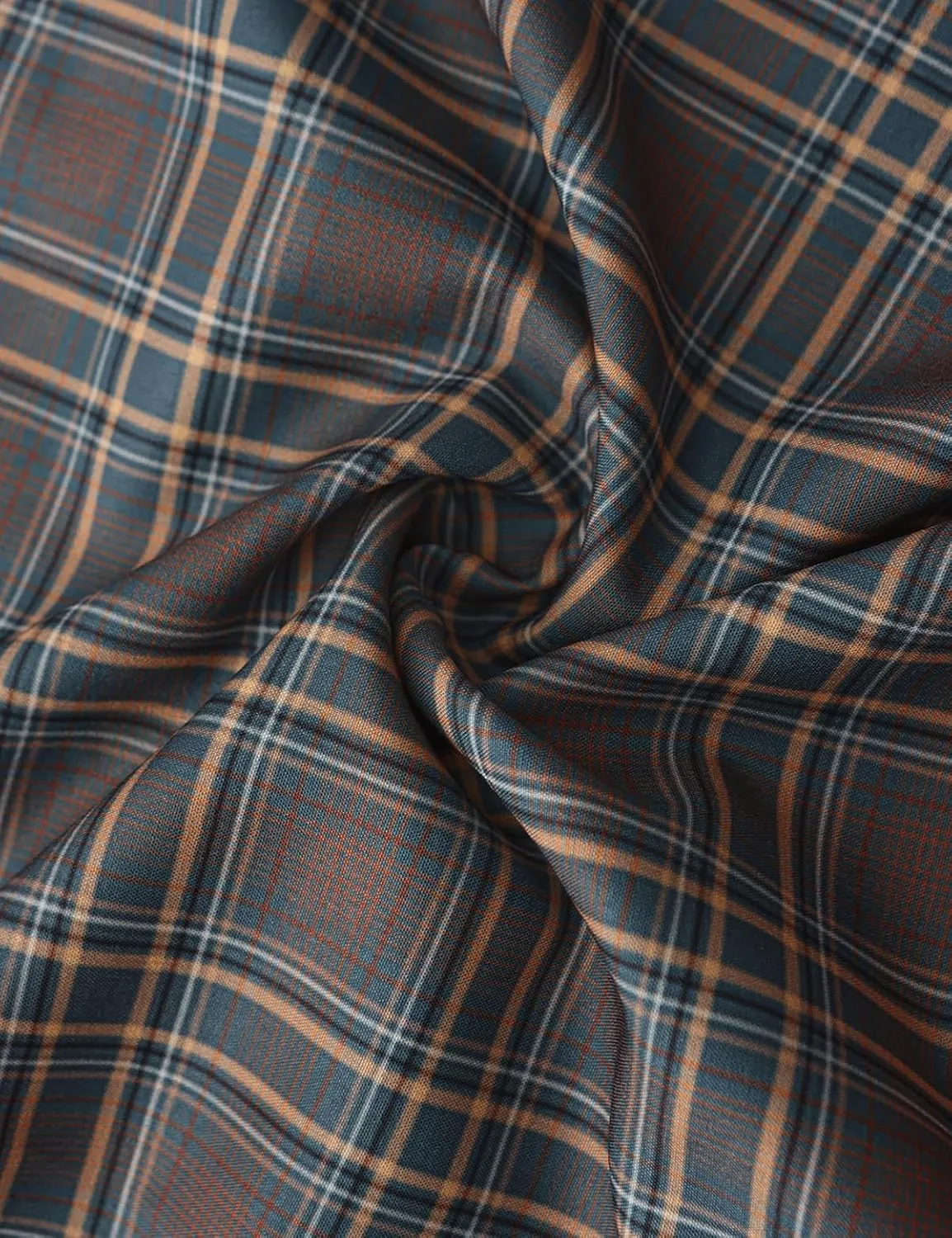 Men's Casual Plaid Shirt Long Sleeve Button Down Shirt Regular Fit Plaid Shirt