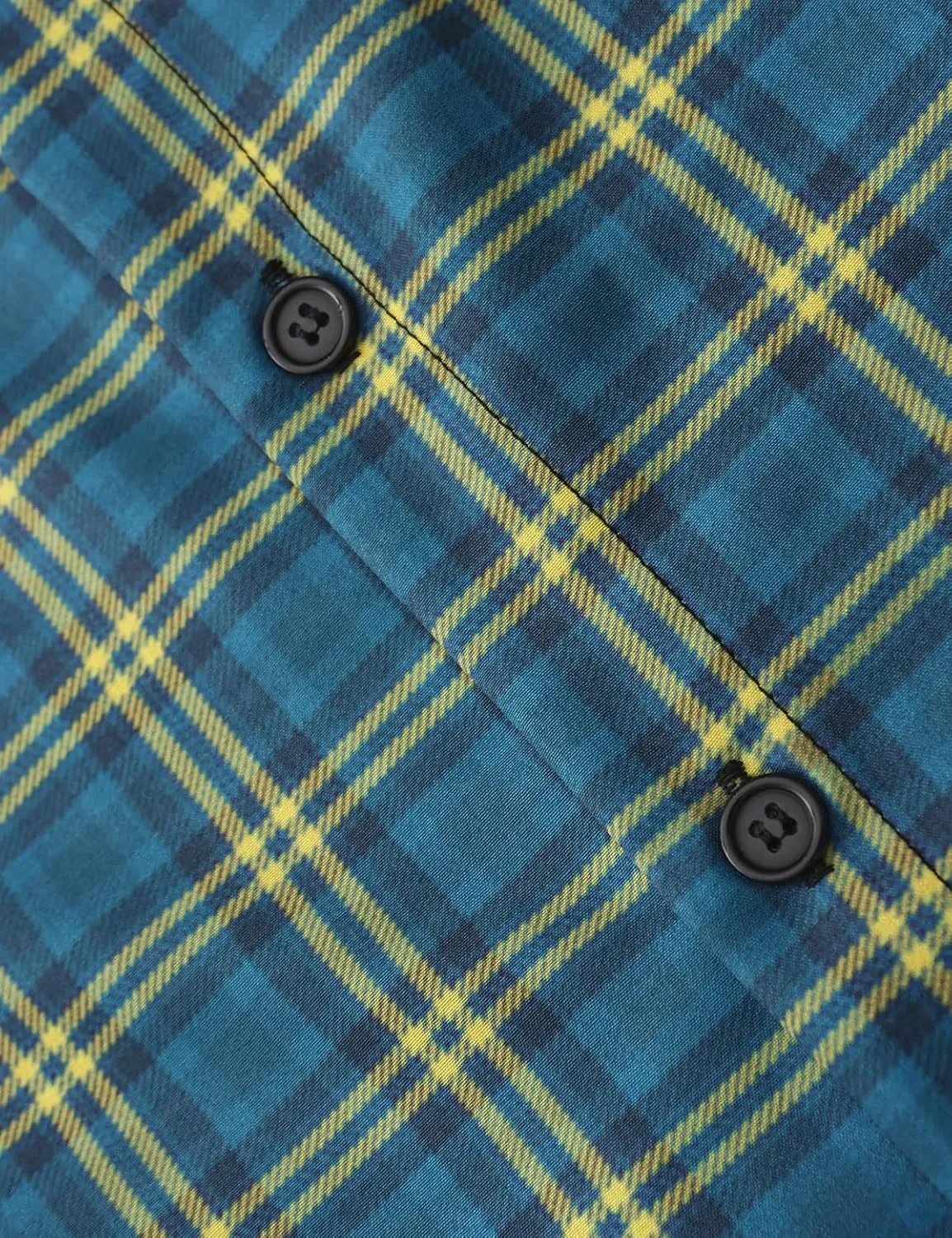 Men's Casual Plaid Shirt Long Sleeve Button Down Shirt Regular Fit Plaid Shirt