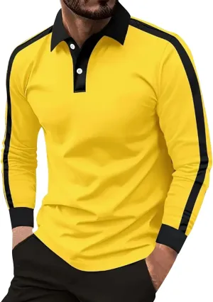 Men's Casual Polo Shirts 2025 Solid/Colo Short Sleeve Fashion Shirt Classic Striped Slim Fit Golf Tennis Tops