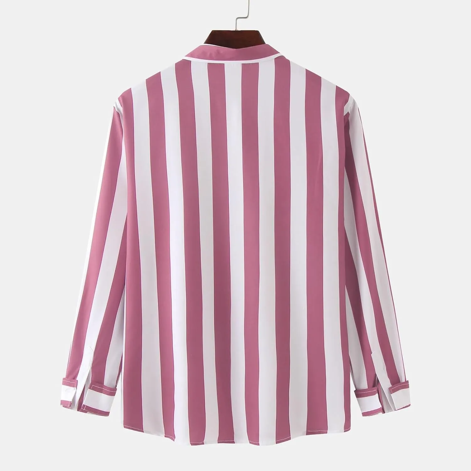 Men's Casual Stylish Striped Shirt Long Sleeve Button Down Cotton Shirts Fashion Casual Shirt
