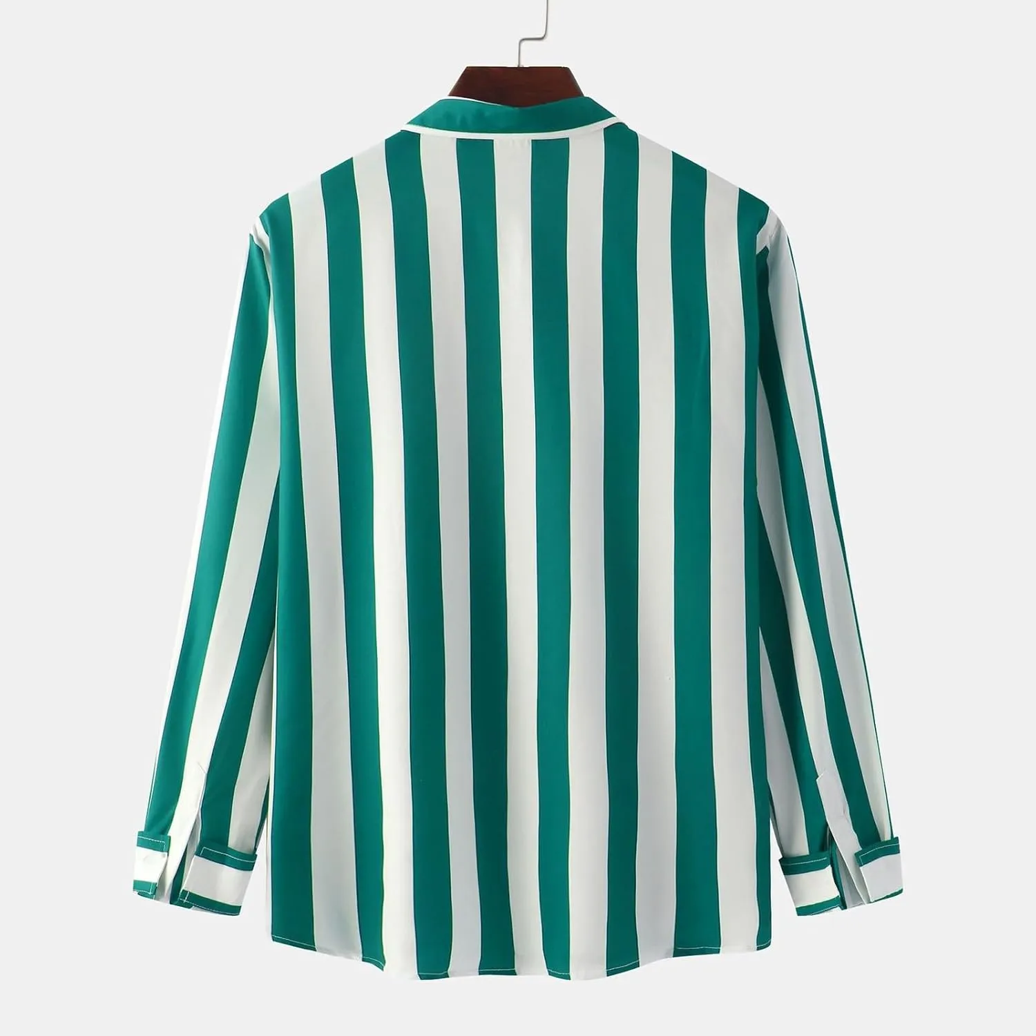 Men's Casual Stylish Striped Shirt Long Sleeve Button Down Cotton Shirts Fashion Casual Shirt