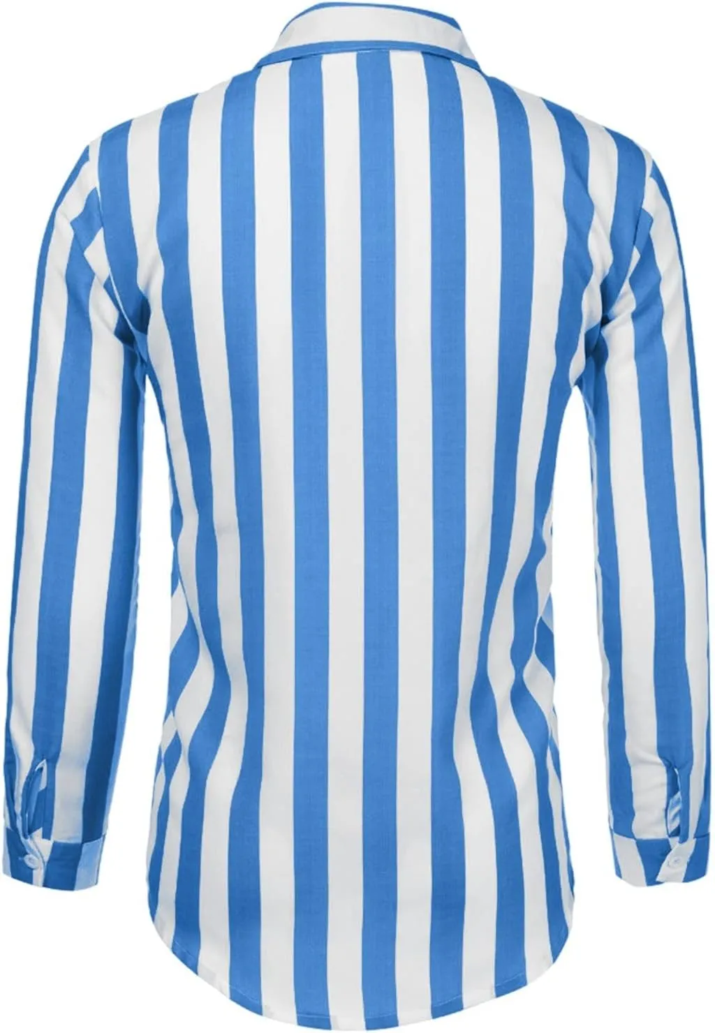 Men's Casual Stylish Striped Shirt Long Sleeve Button Down Cotton Shirts Fashion Casual Shirt