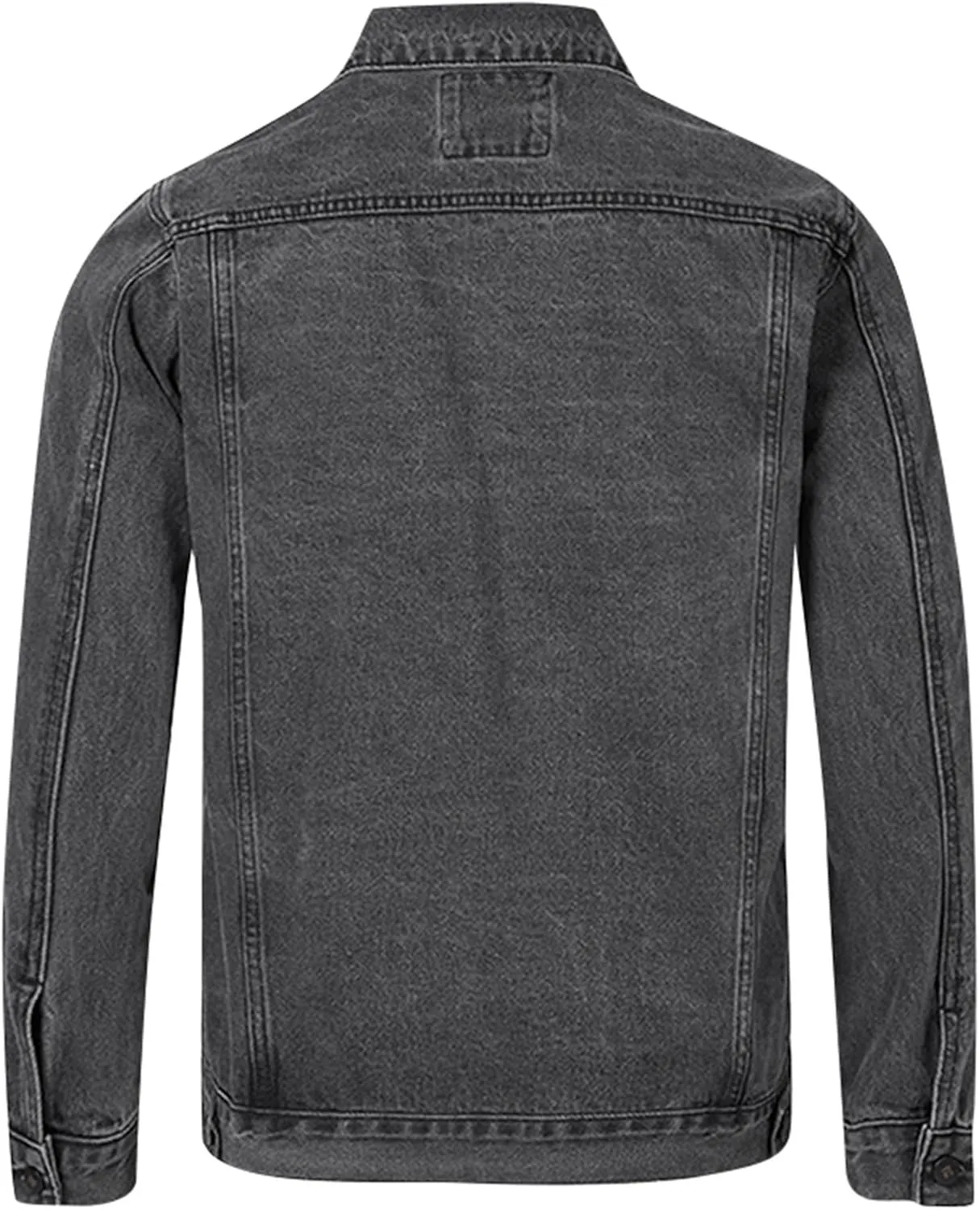 Men'S Denim Jackets, Men'S Casual Workwear Long Sleeve Lapel Collar Denim Jacket Loose Multi Pocket Coat