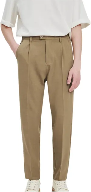 Men's Dress Pants Workday Classic Fit Suit Pants Casual Pleated Front Dress Pants Straight Fit Pants