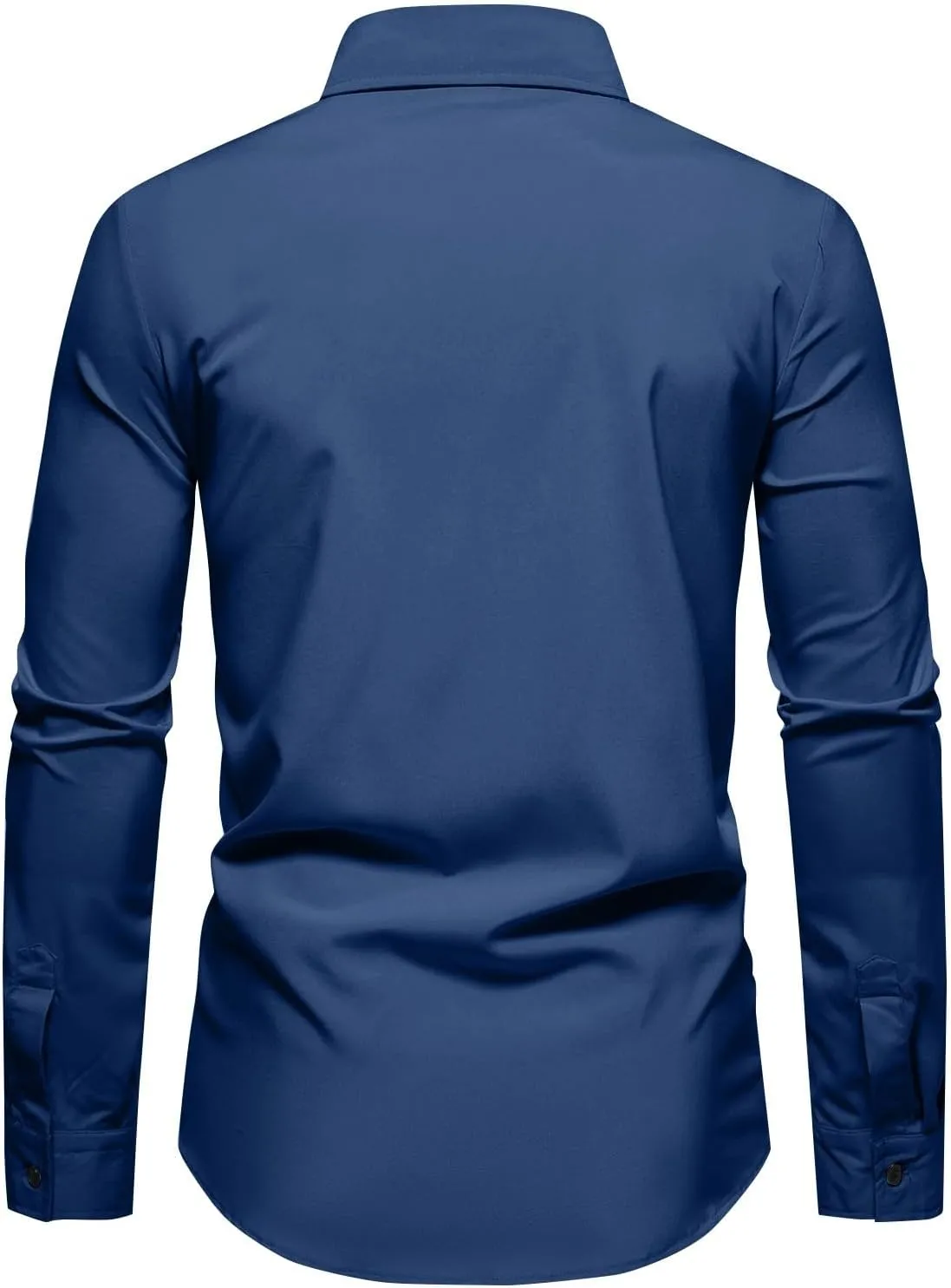 Mens Dress Shirts Casual Stretch Dress Shirt Fall Big and Tall Shirt