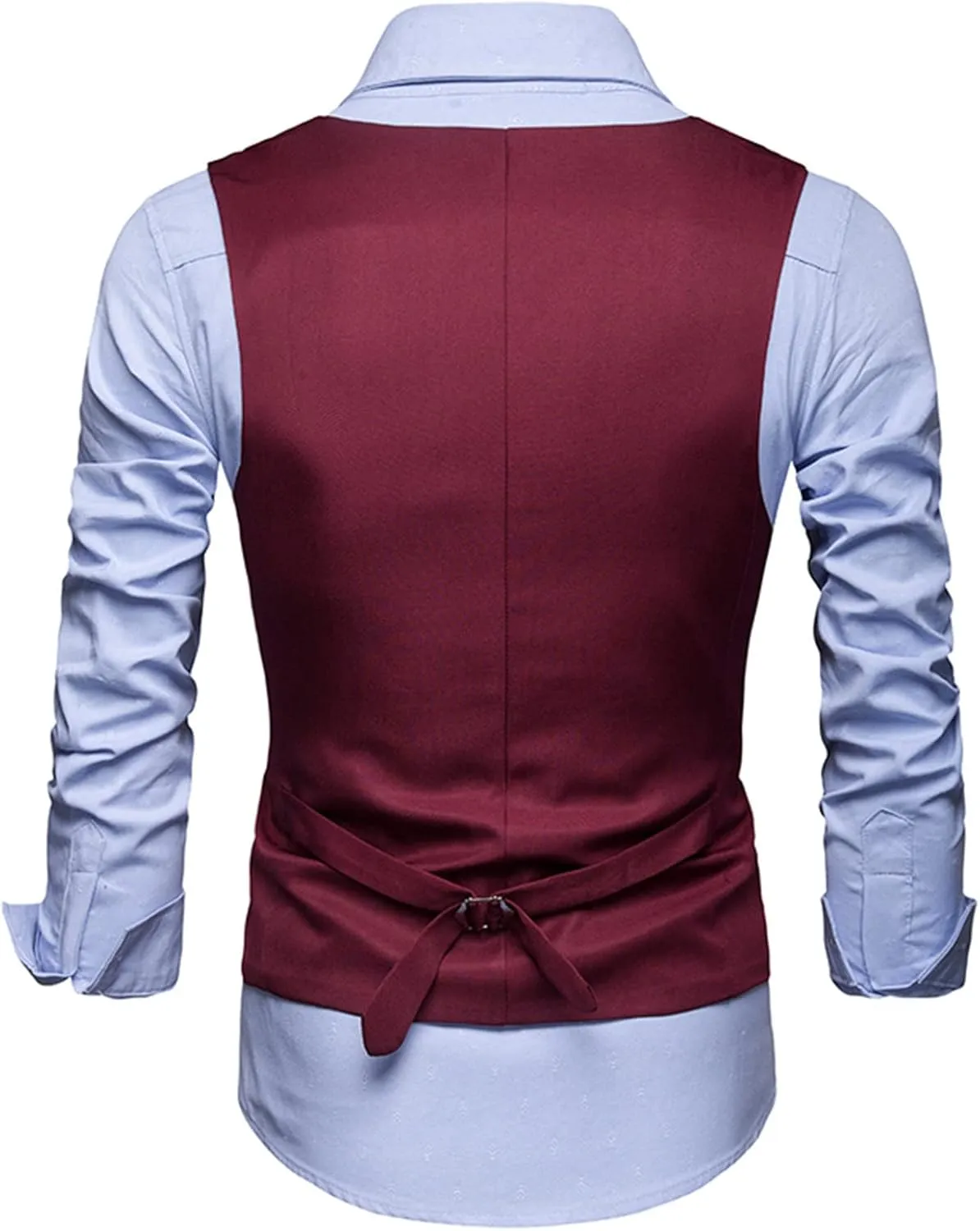 Men's Formal Suit Vest Slim Fit Casual Business Dress Waistcoat Vest V Neck Sleeveless Slim Jacket Vest