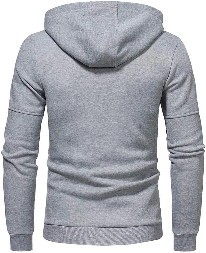 Men's Full-Zip Hoodie Mens' Autumn Winter Long Sleeve Zipper Hooded Sweatshirt Sweatshirts Casual Long Sleeve Shirts