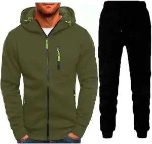 Men's Full-Zip Hoodie Mens' Autumn Winter Long Sleeve Zipper Hooded Sweatshirt Sweatshirts Casual Long Sleeve Shirts