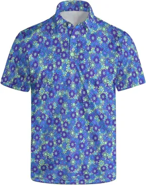 Men's Golf Shirt Moisture Wicking Polo Shirt Athletic Tennis Shirt Performance Polo Shirt for Men