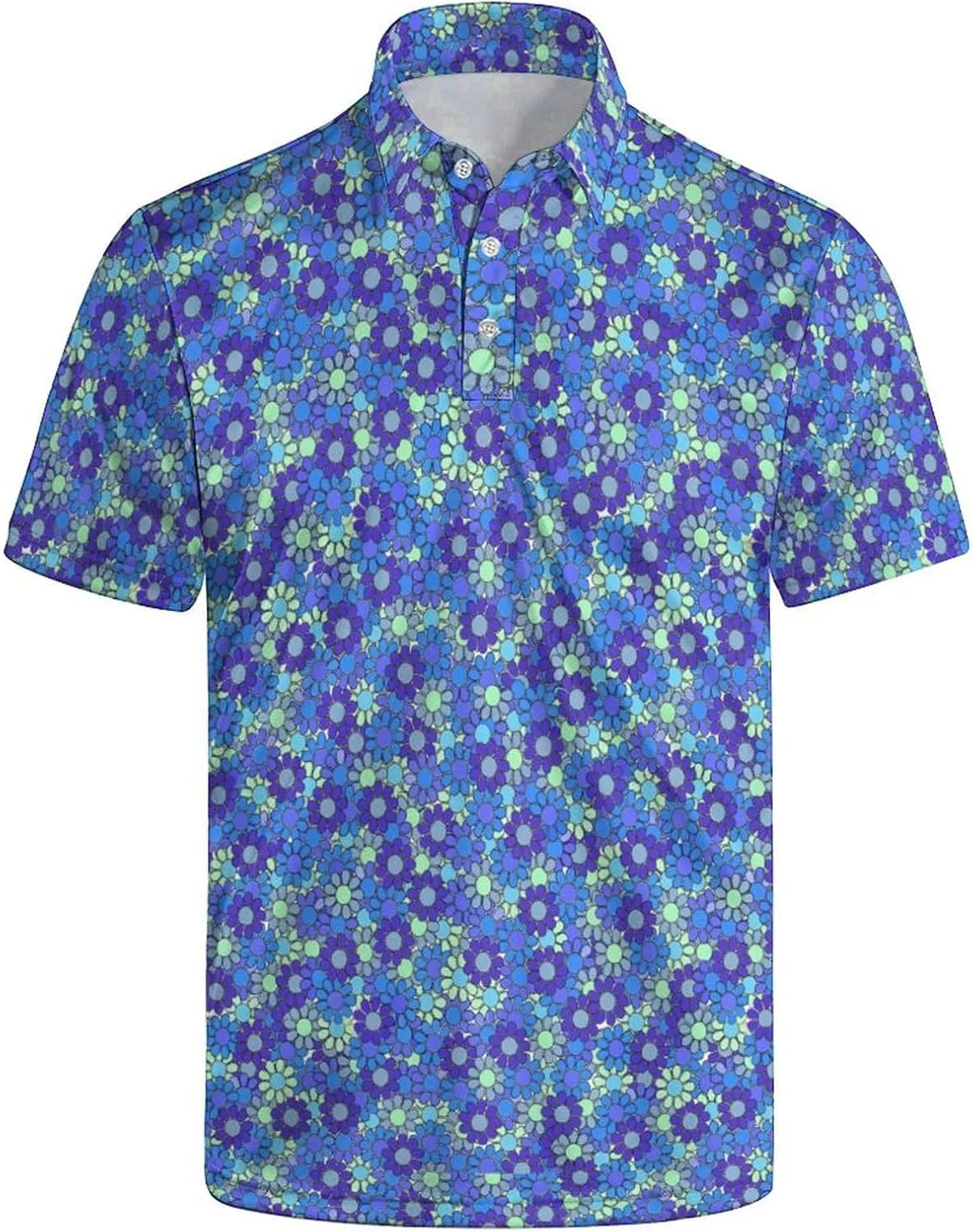 Men's Golf Shirt Moisture Wicking Polo Shirt Athletic Tennis Shirt Performance Polo Shirt for Men