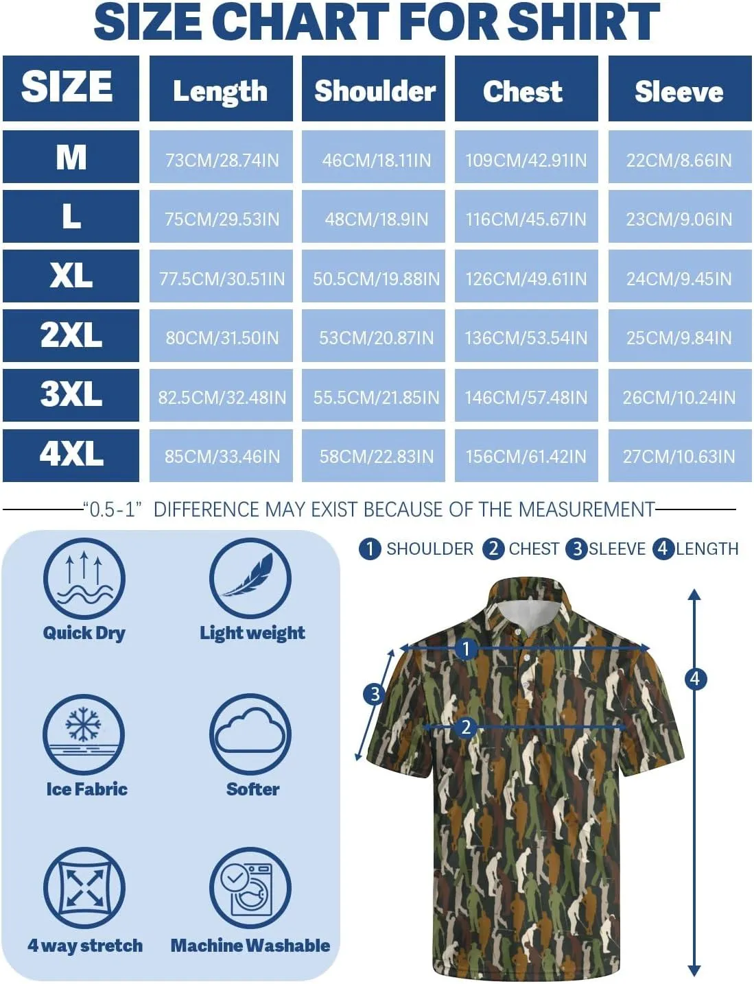 Men's Golf Shirt Moisture Wicking Polo Shirt Athletic Tennis Shirt Performance Polo Shirt for Men