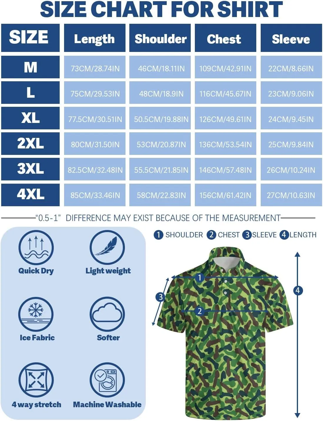 Men's Golf Shirt Moisture Wicking Polo Shirt Athletic Tennis Shirt Performance Polo Shirt for Men