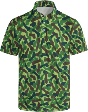 Men's Golf Shirt Moisture Wicking Polo Shirt Athletic Tennis Shirt Performance Polo Shirt for Men