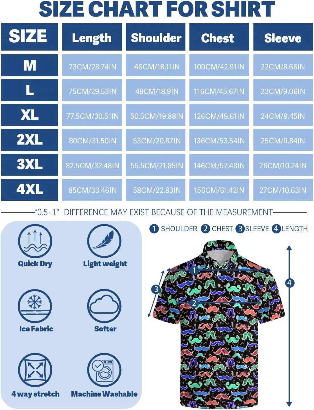 Mens Golf Shirt Performance Moisture Wicking Polo Shirt Collared Short Sleeve Golf Polo Shirt