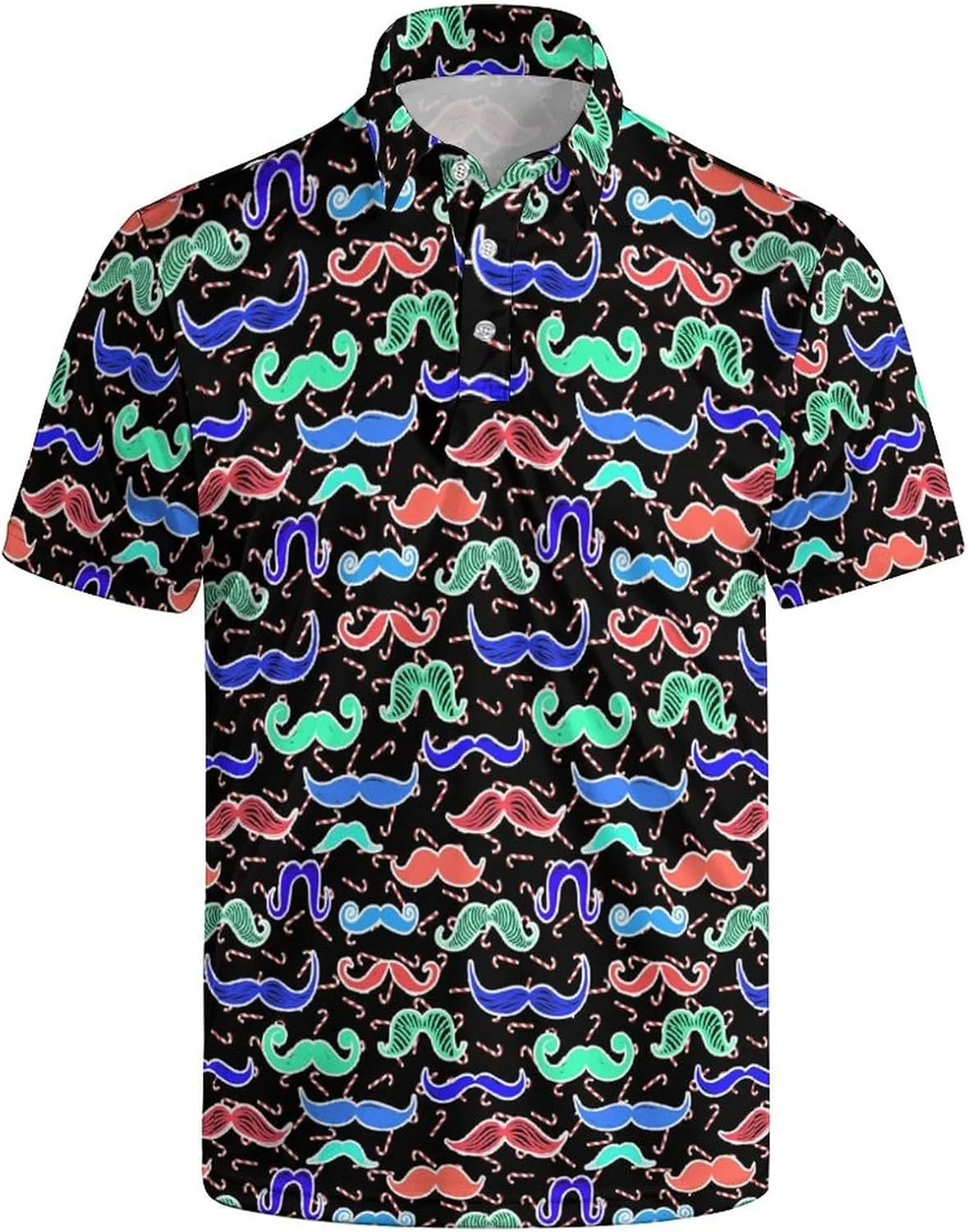 Mens Golf Shirt Performance Moisture Wicking Polo Shirt Collared Short Sleeve Golf Polo Shirt