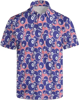 Mens Golf Shirt Performance Moisture Wicking Polo Shirt Collared Short Sleeve Golf Polo Shirt