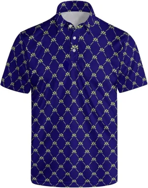 Mens Golf Shirt Performance Moisture Wicking Polo Shirt Collared Short Sleeve Golf Polo Shirt
