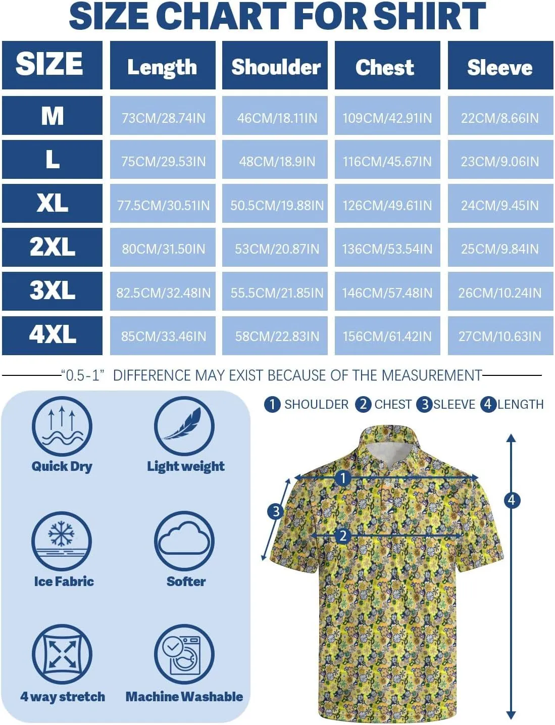 Men's Golf Shirt Quick-Dry Polo Shirt Performance Moisture Wicking Collared Tennis Shirts Athletic Shirt