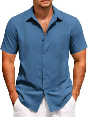 Mens Hawaiian Shirt Shirt with Men's Beach Summer Shirt Vacation Cruise Hawaii Summer Clothes Mens Tropical Button