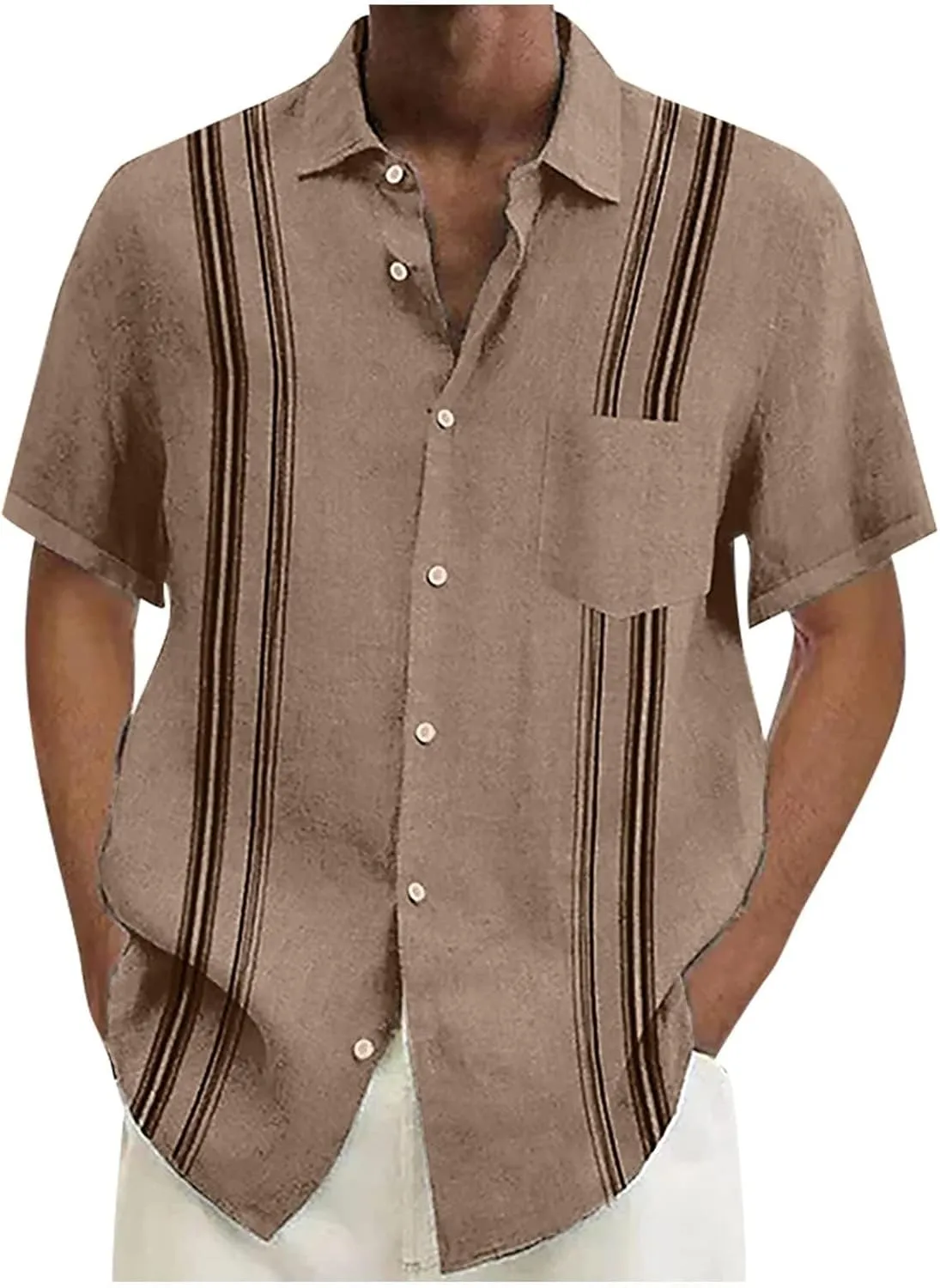 Mens Hawaiian Shirts Shirt with Men's Beach Summer Shirt Printed Tropical Vacation Shirts White Hawaiian Shirt Mens