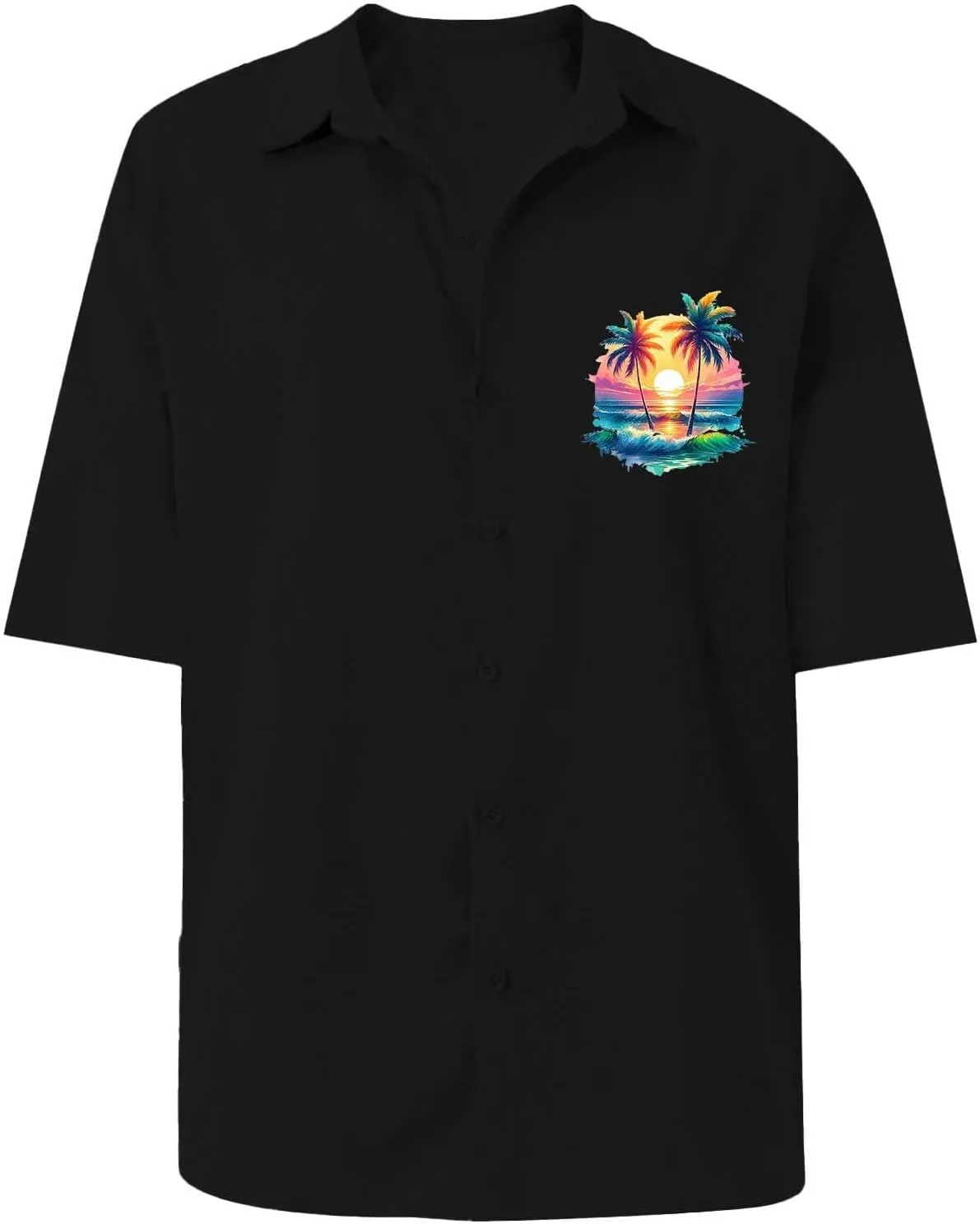 Mens Hawaiian Shirts Shirt with Men's Beach Summer Shirt Short Sleeve Floral Shirt Hawaiian Shirts for Men Big and