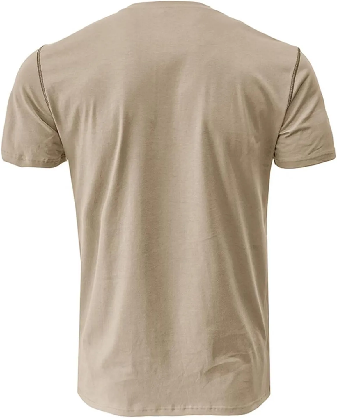 Men's Henley Shirt Lightweight Short Sleeve T-Shirt Casual Stylish Button Cotton Shirt