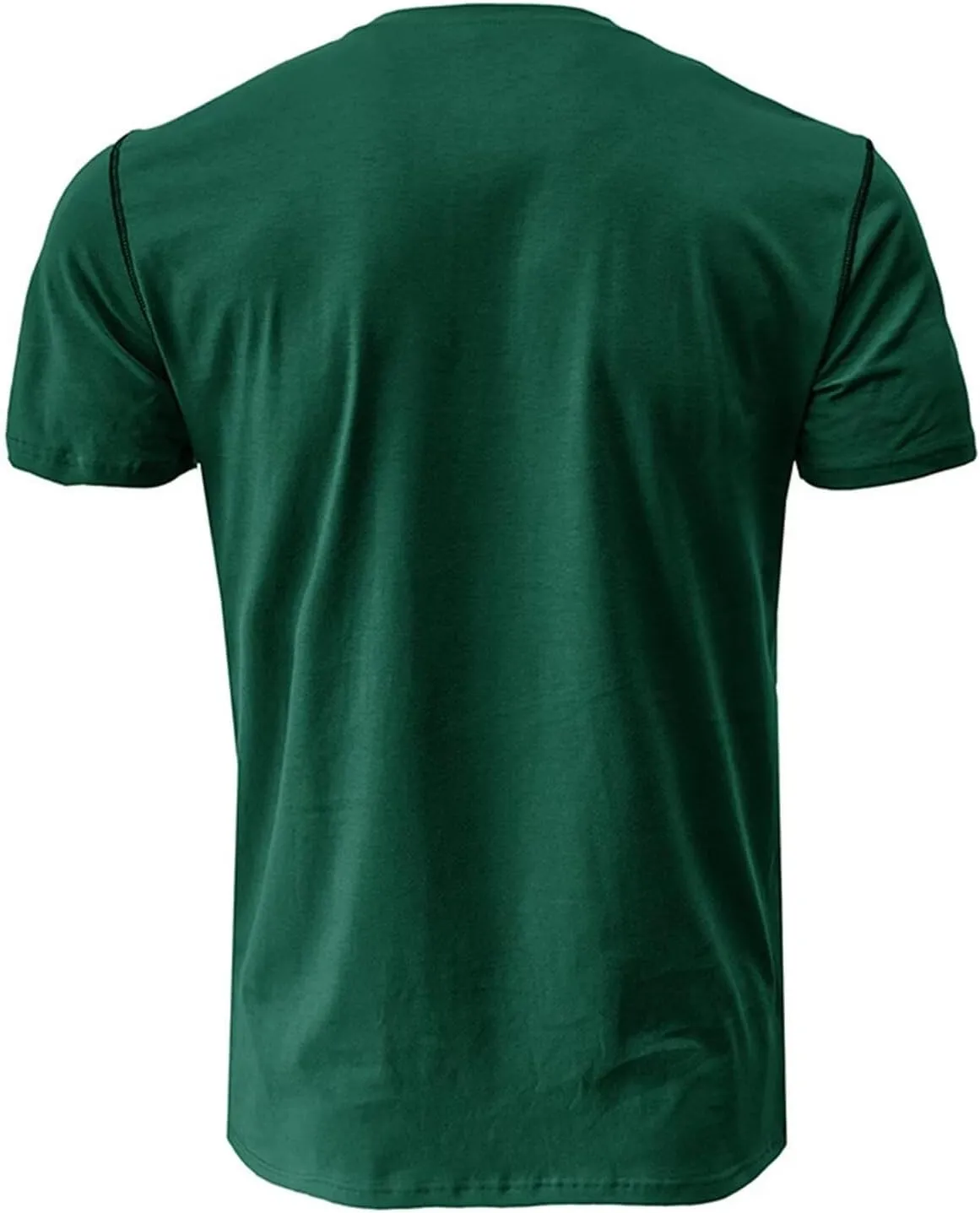 Men's Henley Shirt Lightweight Short Sleeve T-Shirt Casual Stylish Button Cotton Shirt