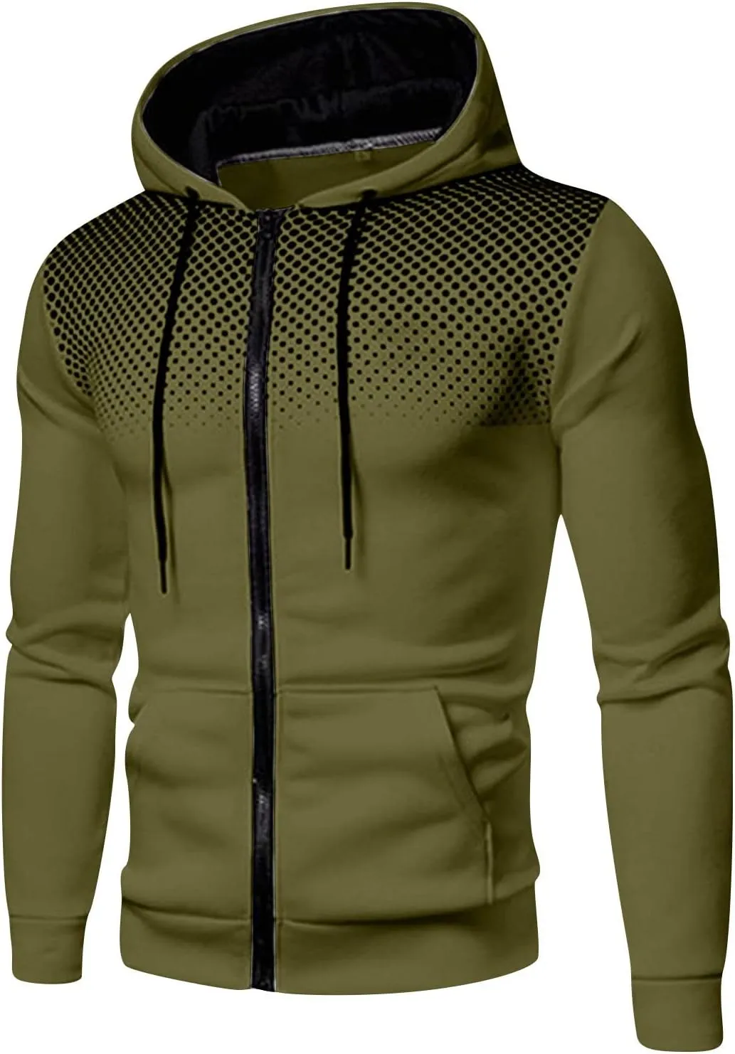 Mens Hoodies Zip Up, Mens Slim Fit Long Sleeve Zip-up Fleece Hoodie Workout Casual Lightweight Sweatshirt Jackets
