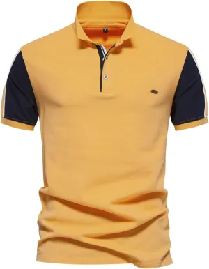 Mens Knit Polo Shirt Golf Shirts Short Sleeve Sports Casual Polo Shirts Textured Casual Knitted Golf Shirt