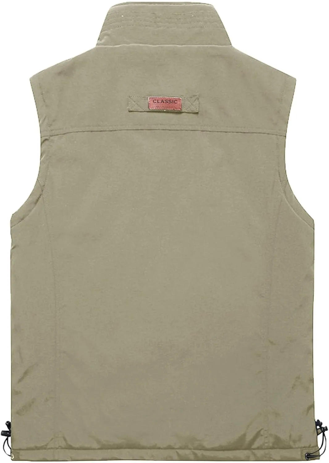 Men's Lightweight Softshell Vest Outdoor Work Fishing Photo Travel Utility Vest Stand Collar Zip Up Windproof Jacket