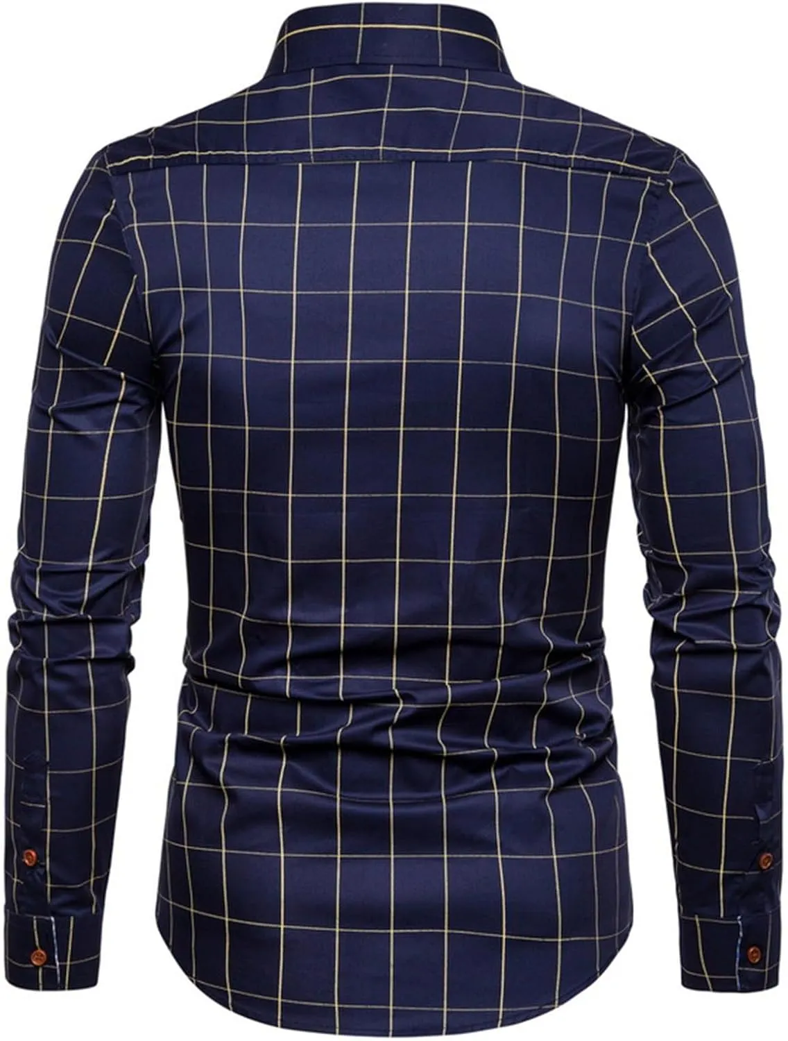 Men's Long Sleeve Button Down Shirts Slim Fit Dress Shirts for Men Untucked Dress Shirt Men's Urban Stylish