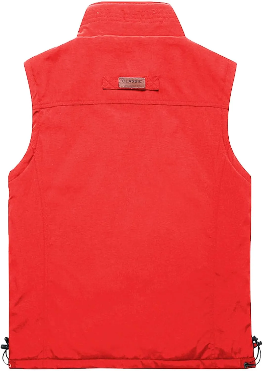 Men's Outdoor Utility Vest Zip Up Regular Fit Outerwear Lightweight Safari Travel Hunting Waistcoat with Pockets