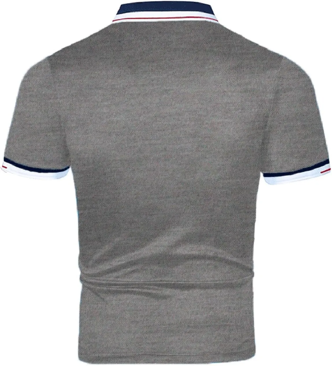 Men's Polo Shirt 2024 Fashion Trend Men's Lapel Button Short Sleeved T Shirt Polo White Tees for Men Big and Tall