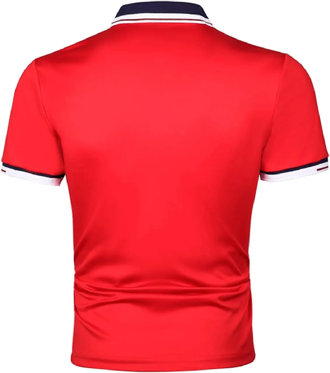 Men's Polo Shirt 2024 Fashion Trend Men's Lapel Button Short Sleeved T Shirt Polo White Tees for Men Big and Tall