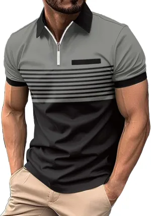 Men's Polo Shirt 2024 Short Sleeve Performance Patriotic Shirt Funny Shirt Golf Shirts for Men Big and Tall Short