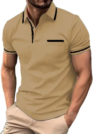 Men's Polo Shirt 2024 Short Sleeve Performance Patriotic Shirt Funny Shirt Golf Shirts for Men Big and Tall Short