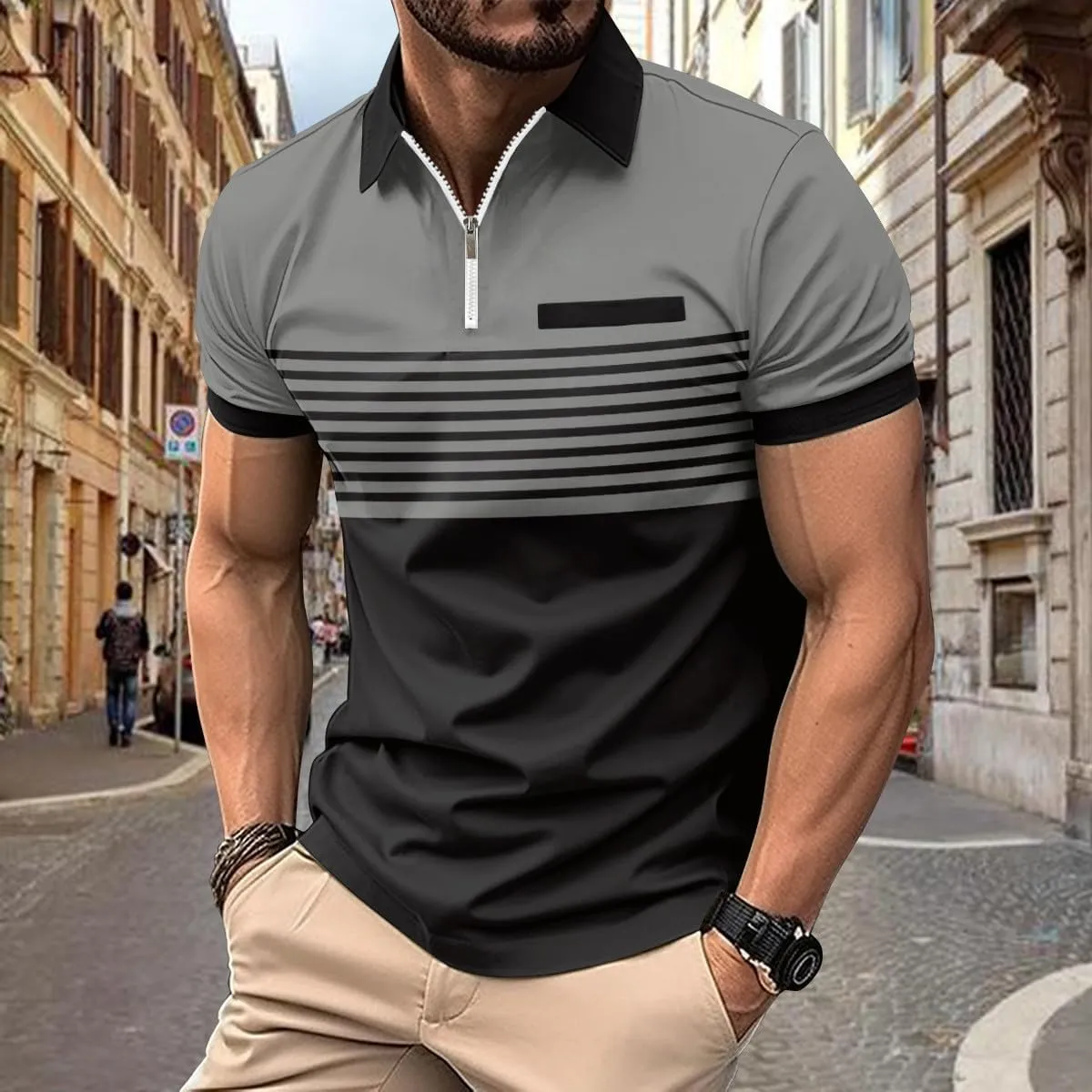 Men's Polo Shirt 2024 Short Sleeve Performance Patriotic Shirt Funny Shirt Golf Shirts for Men Big and Tall Short