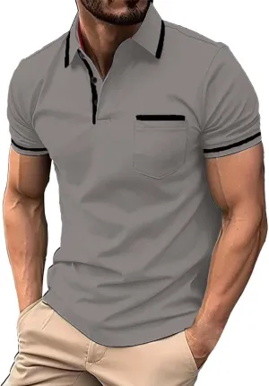 Men's Polo Shirt 2024 Short Sleeve Performance Patriotic Shirt Funny Shirt Golf Shirts for Men Big and Tall Short