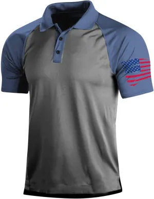 Men's Polo Shirt 2024 Short Sleeve Performance Patriotic Shirt Funny Shirt Golf Shirts for Men Big and Tall Short