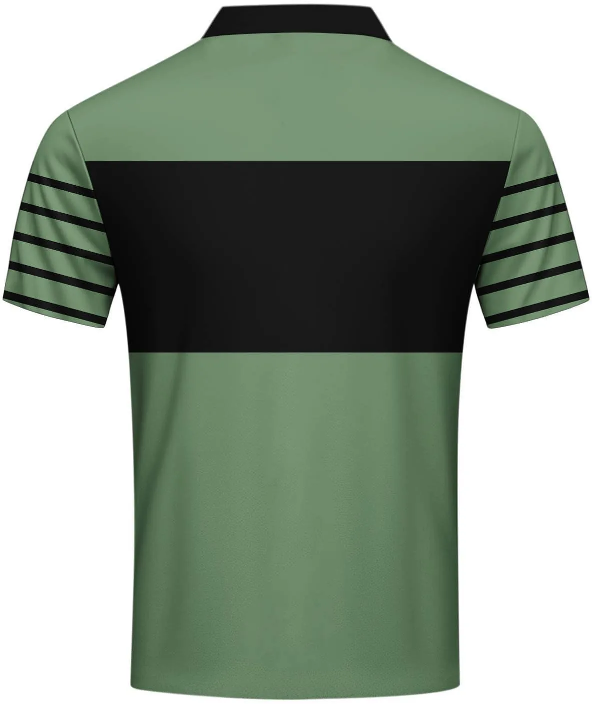 Men's Polo Shirts Short Sleeve Casual Polo T Shirt Color Block Slim Fit Golf Shirts Striped Moisture Wicking Golf Top