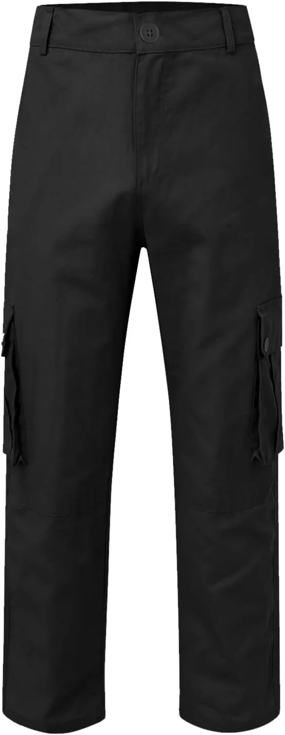 Men's Street Sports Cargo Pants Multi-Pocket Straight Leg Zipper Sports Dance Hip Hop Workwear Trousers Casual Gym Home Pants
