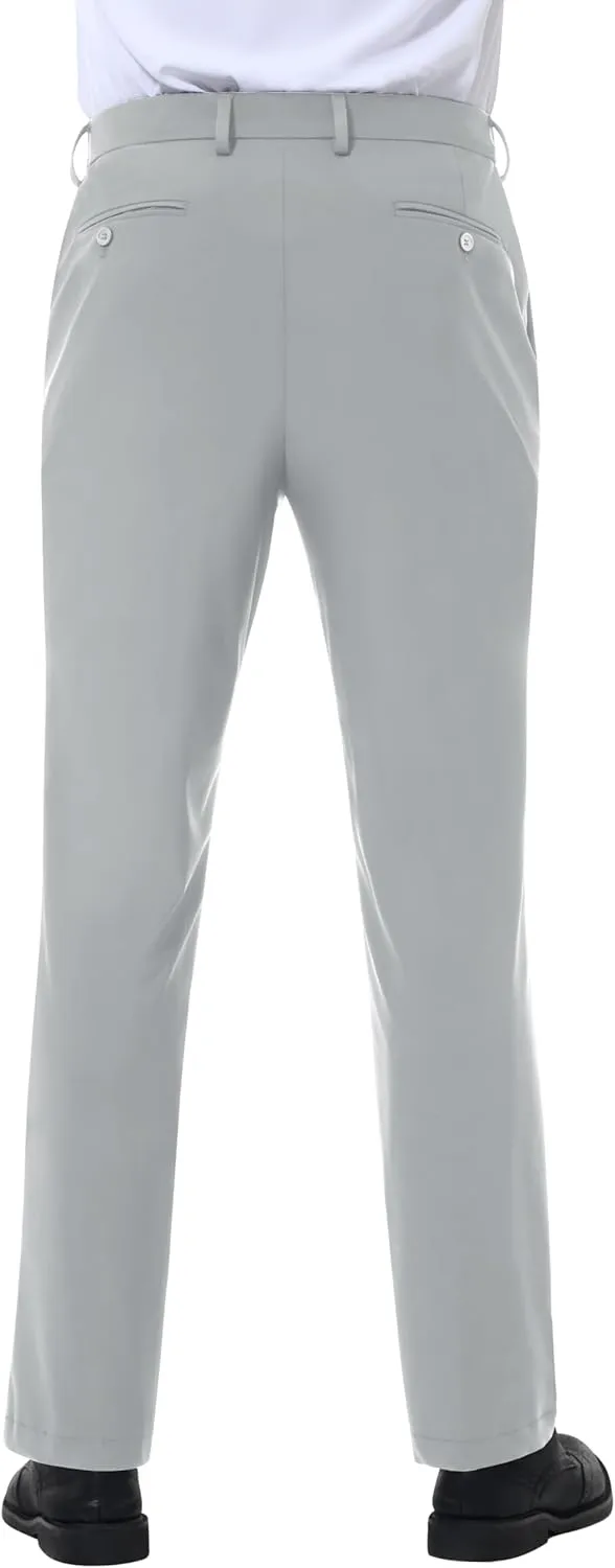 Mens Stretch Dress Pants Slim Fit Dress Pants for Men Expandable Waist Casual Dress Pants Athletic Golf Pants