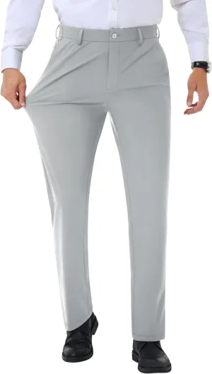 Mens Stretch Dress Pants Slim Fit Dress Pants for Men Expandable Waist Casual Dress Pants Athletic Golf Pants