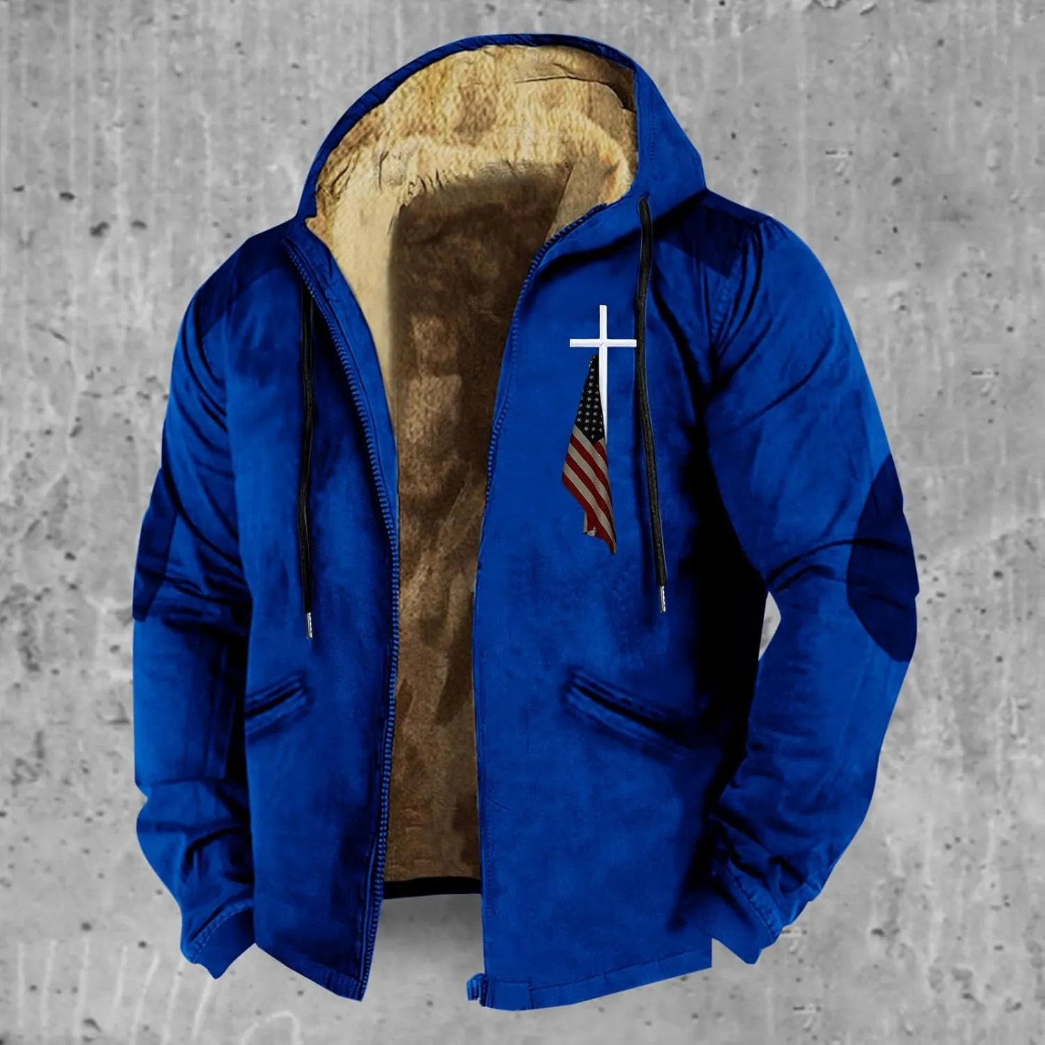 Men's Warm Thick Hoodies Fleece Sherpa Lined Hooded Jacket Heavyweight Zip up Coats Winter Workout Soft Sweatshirt