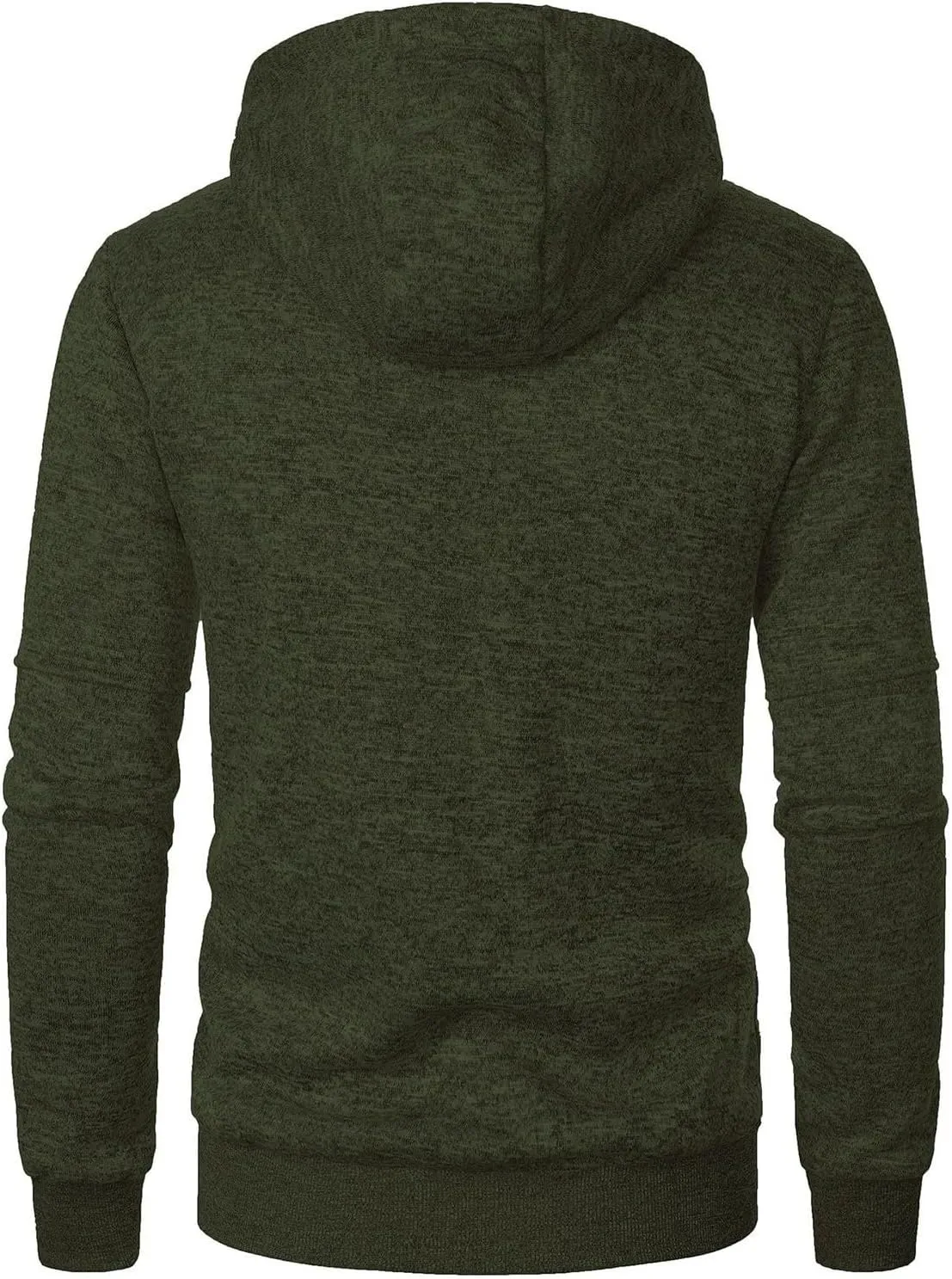 Men's Zip Up Hoodie Thermal Winter Sweatshirt Big and Tall Warm Sweater