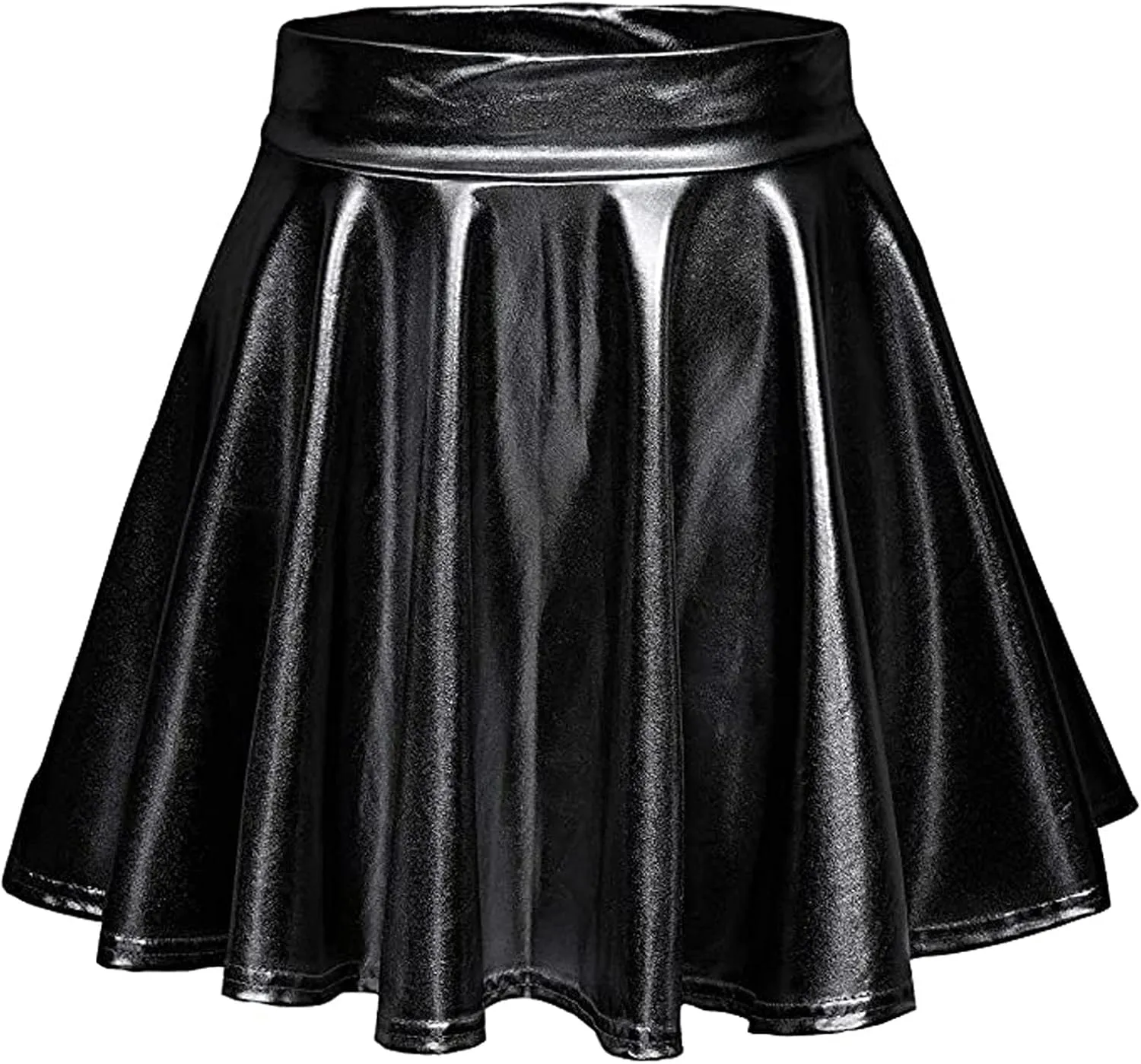 Midi Skirts for Women Ladys Leather Skirt Sexy Ruffle Solid High Waist Mini Short Skirt Hem Ruched Wrap Mens