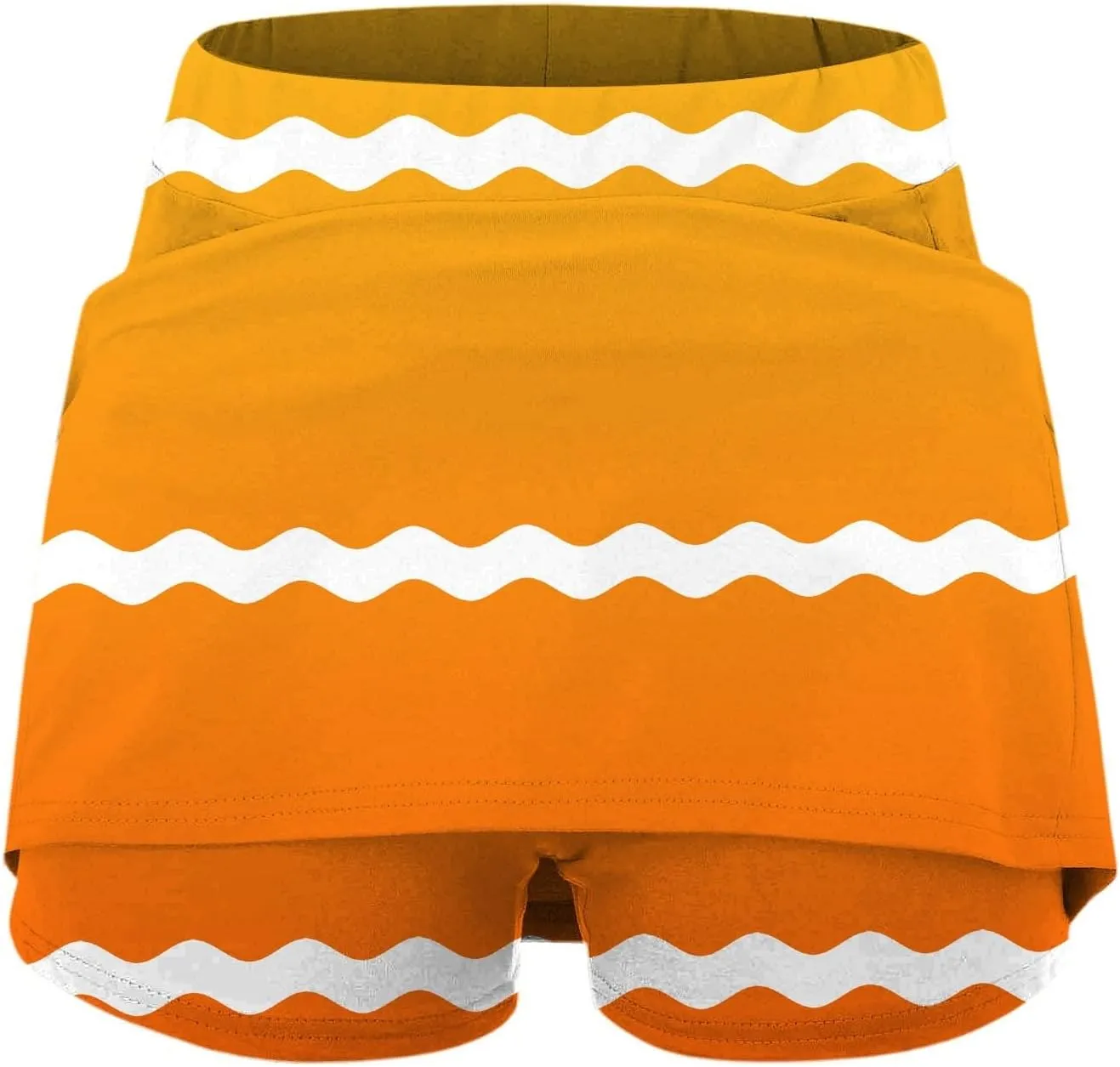Mini Skort for Women Solid Striped High Waist Tummy Control Tennis Skirts with Built in Shorts Active Athletic Skirts