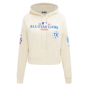 MLB ALL STAR 2024 WOMEN'S FLC CROPPED PO HOODIE (EGGSHELL)